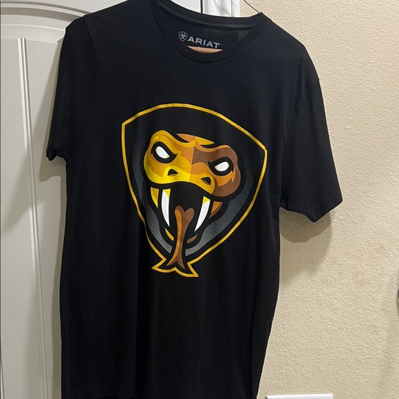 Ariat Men's Black and Gold Snake Emblem T-Shirt - Picture 1 of 4